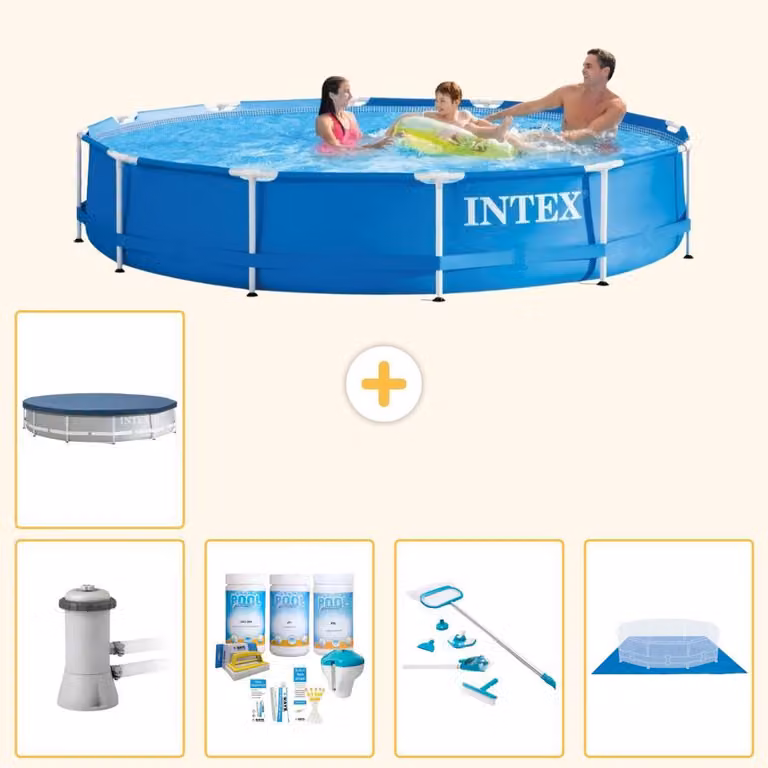 Piscina autoportante rettangolare - 366x76 cm - 6 pezzi - Modello S20472