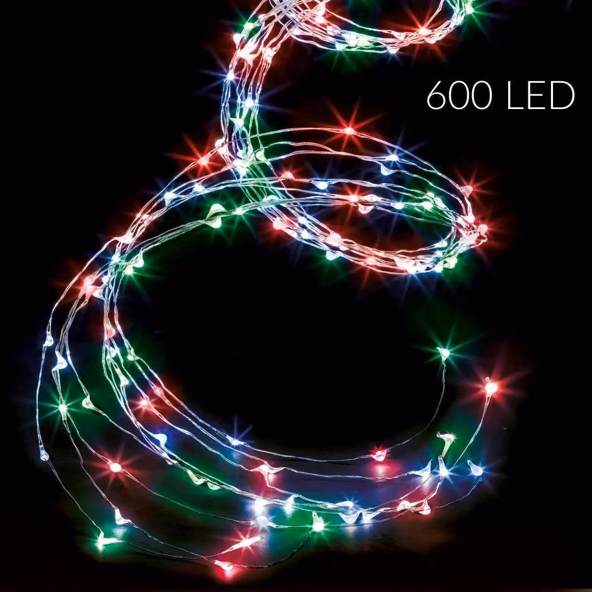 Luci fiabesche per esterni, a cascata, 600 LED