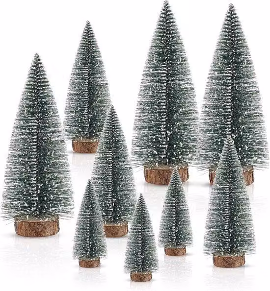 Piccoli alberi di Natale artificiali, 10-20 cm, verdi, per decorazione