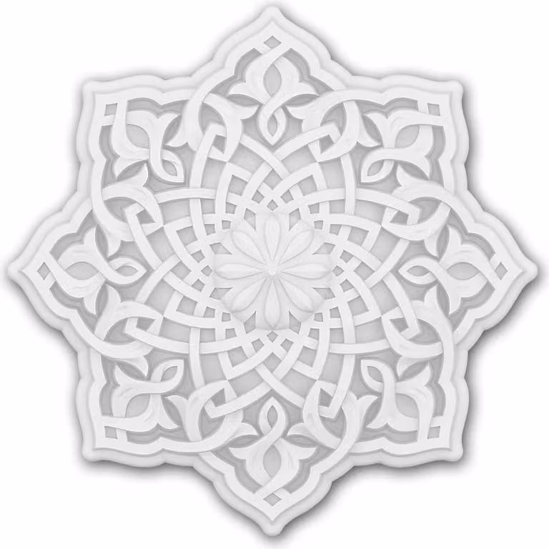 Profhome 156501 Medaglione a rosette Elemento decorativo orientale Ø 31,9 cm