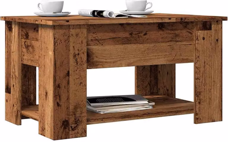 Maison Exclusive - Tavolino effetto legno antico 79x49x41 cm Materiale ligneo