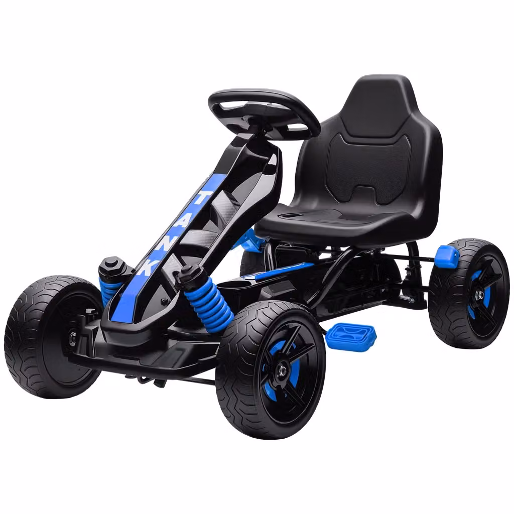 Pedalino per bambini Minimal in metallo con freno automatico blu – 2