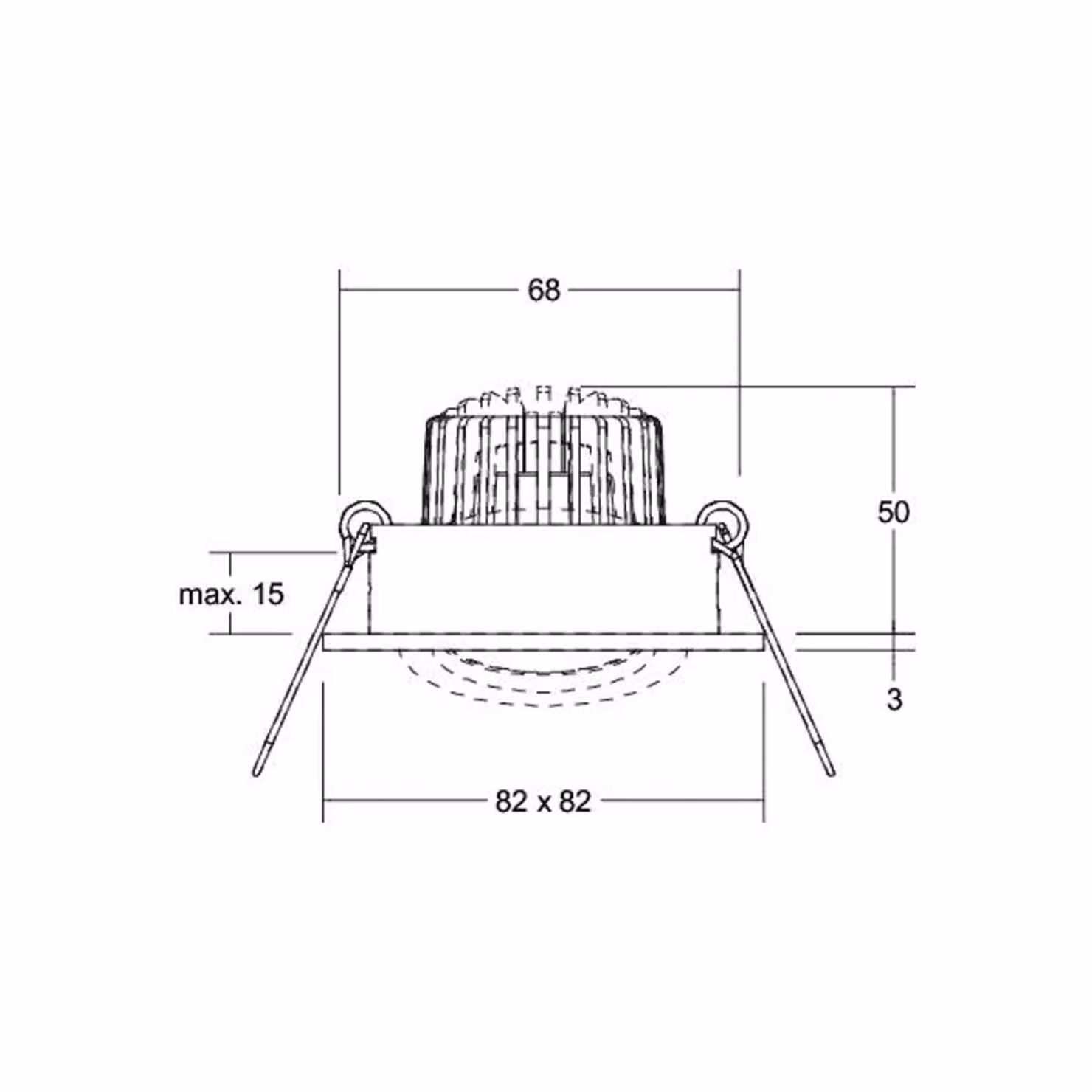 BRUMBERG Faretto da incasso Tirrel-S, driver RC rotondo titanio opaco dimmerabile, Alluminio / Grigio / Zincato, Soggiorno / Sala da pranzo, Alluminio, Downlight