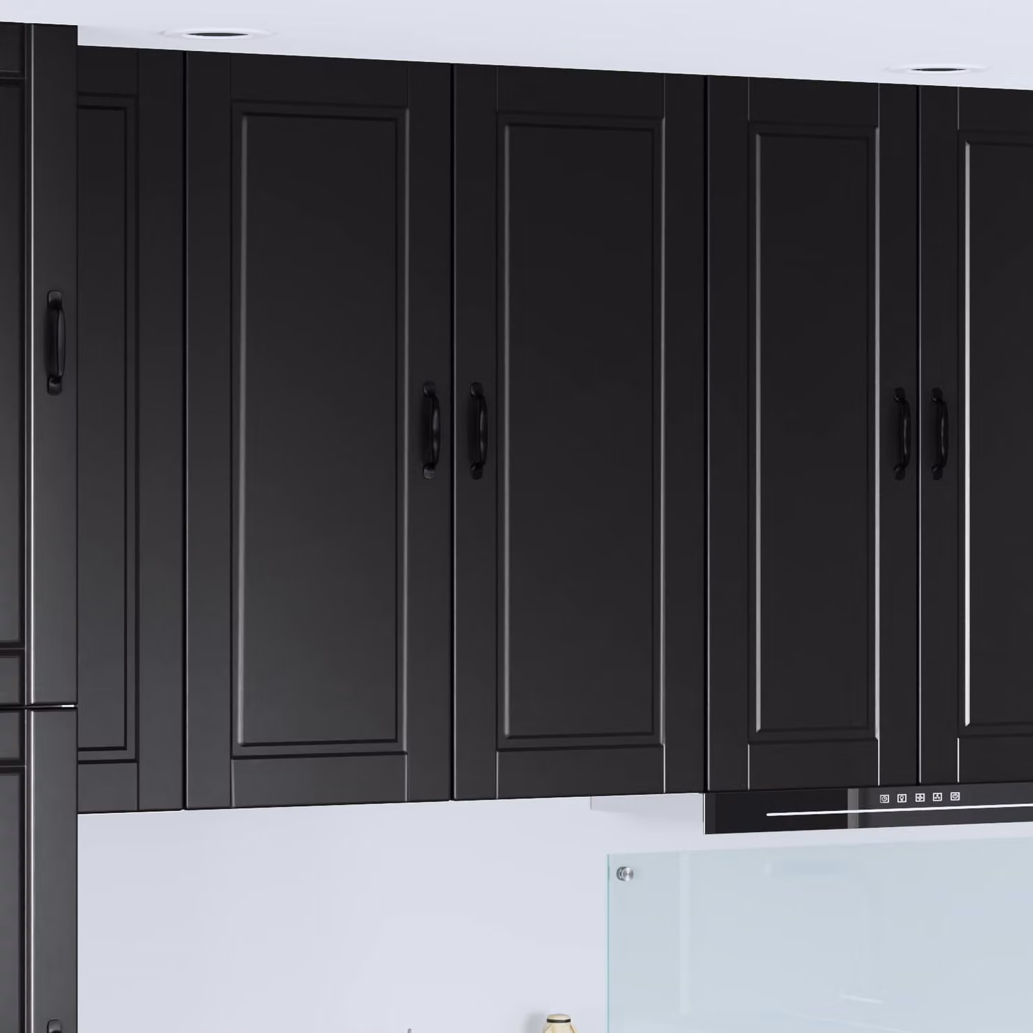 Armadietto a muro moderno vidaXL PORTO nero con ante a battente e ripiani interni L/P/H: 40 x 31 x 100 cm