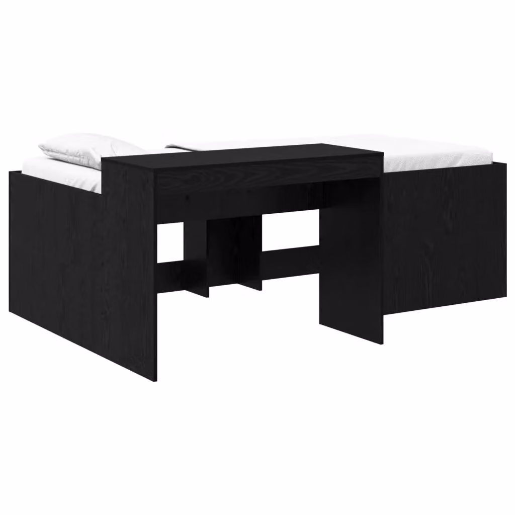 Letto alto singolo per bambini con scrivania vidaXL, colore nero, L: 193 cm, P: 120 cm, H: 118,5 cm – 2