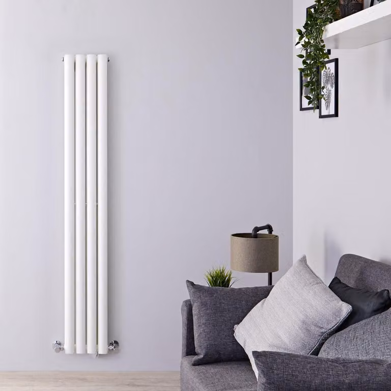 Radiatore Verticale Bianco 645W 1600x236mm - Slim salvaspazio - Design Moderno - Revive