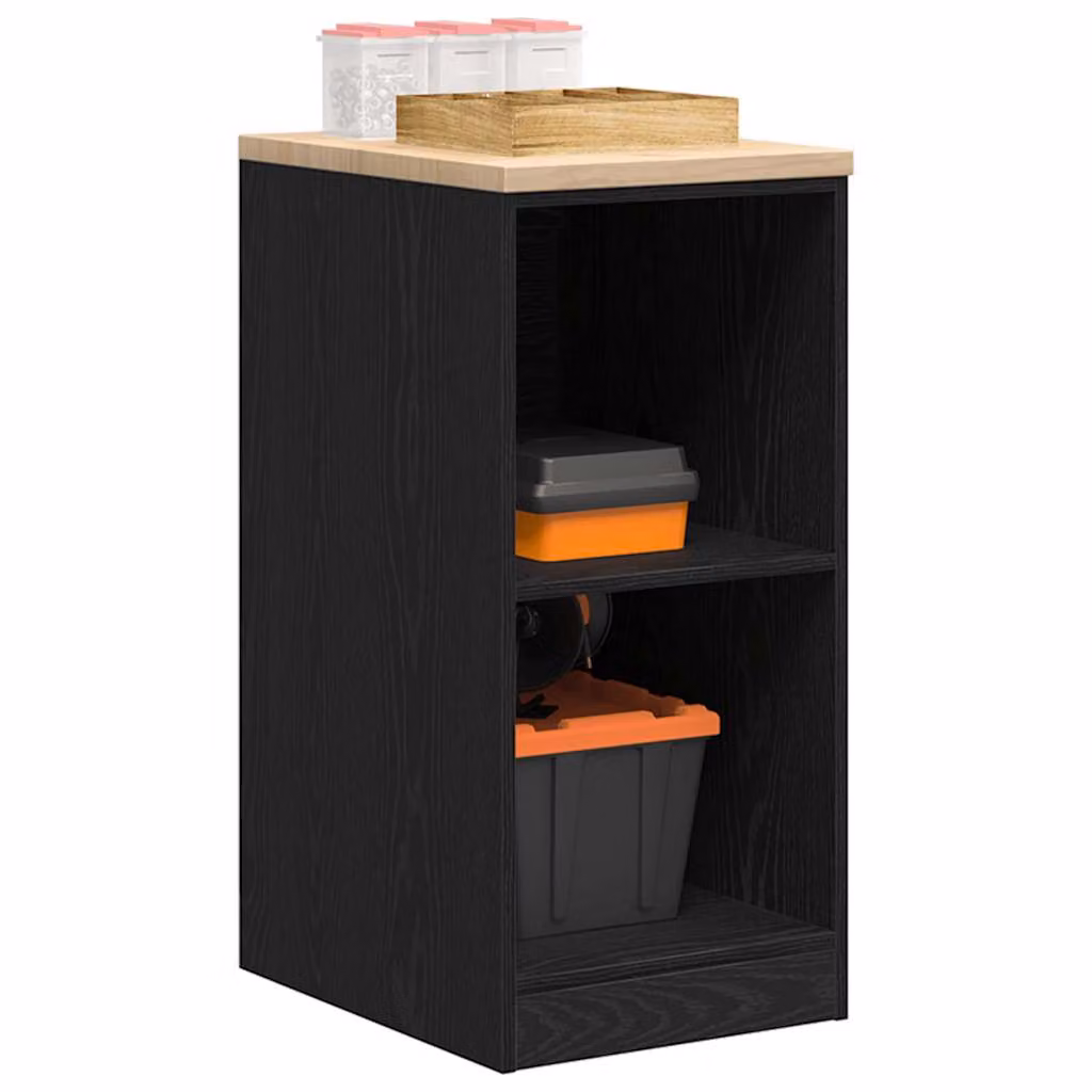 Armadietto da giardino vidaXL in legno di pino nero con ripiani interni, L: 40 cm, P: 51 cm, H: 85 cm