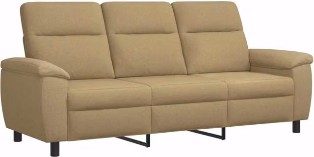 Divano moderno vidaXL in tessuto beige e marrone con struttura in metallo L: 214 cm, P: 90 cm, H: 95 cm – 1