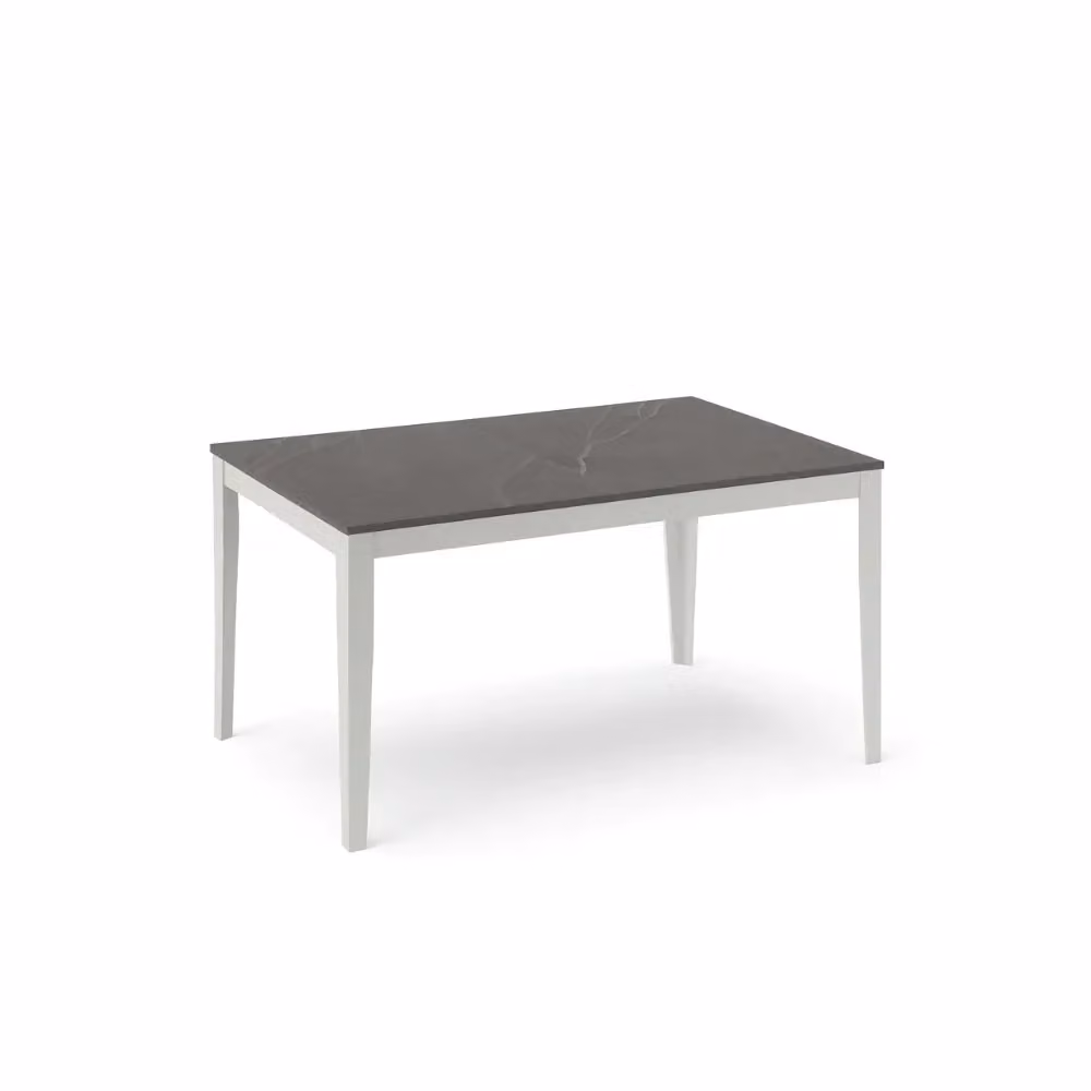 Tavolo da pranzo allungabile Moon Duzzle effetto marmo antracite e bianco L: 130-290 cm, P: 80 cm, H: 76 cm – 2