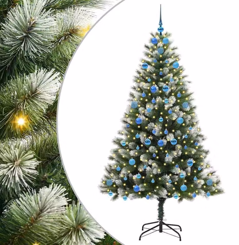 Albero di Natale artificiale girevole con neve soffice