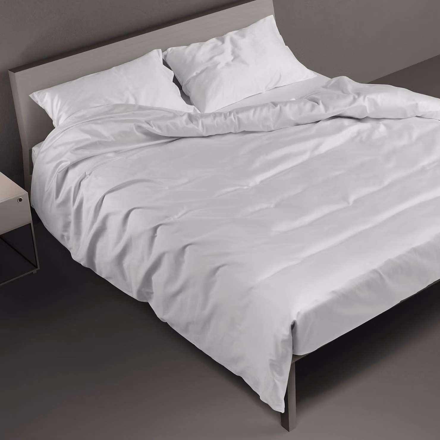 Copripiumino DaunenStep Oasi Deluxe in cotone pettinato bianco con chiusura zip – 3
