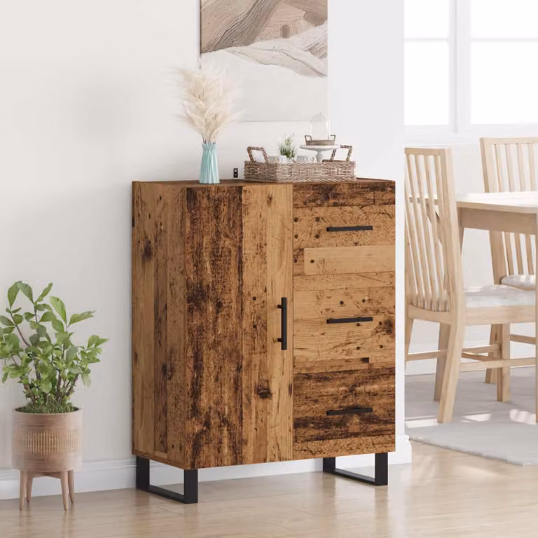 Credenza con cassetto vidaXL in legno vecchio marrone L: 69,5 cm, P: 34 cm, H: 90 cm