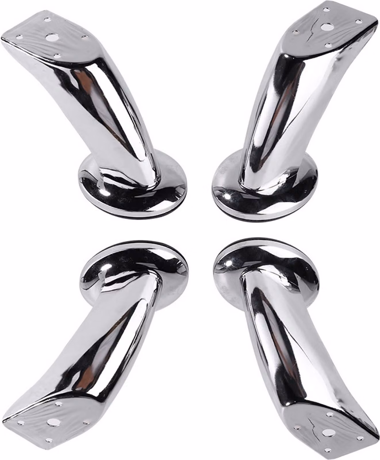 set di 4 gambe per mobili in metallo | gambe per armadi [altezza 12 cm] | gambe per divani, letti, sedie, tavolini, armadi e altri mobili | gambe per zoccoli | gambe per tavoli - gambe per mobili | gambe per divani | gambe per armadi