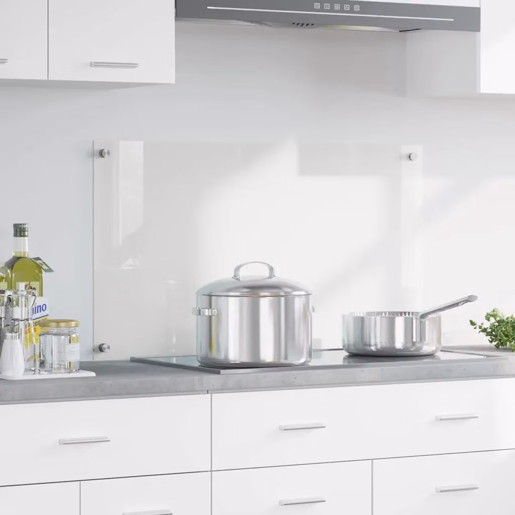 Schienale da cucina trasparente in vetro temperato vidaXL L 90 cm x P 50 cm