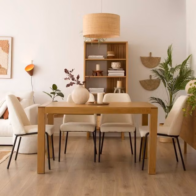 Tavolo da pranzo rettangolare estensibile Banak Gael in legno rovere, L: 140 cm / 190 cm