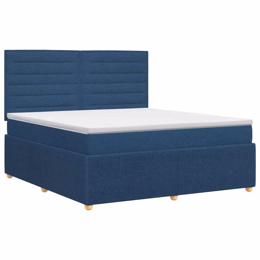 Letto box spring con materasso ibrido vidaXL Blu e Bianco L/P: 160 x 200 cm – 2