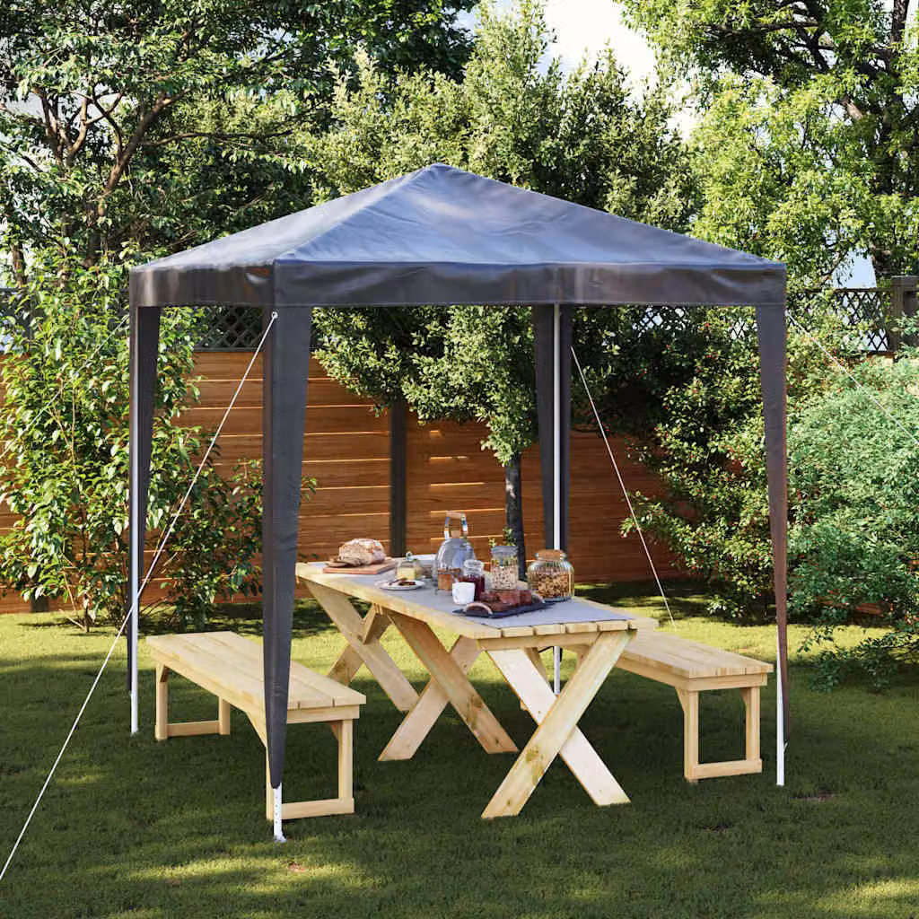 vidaXL Gazebo per Feste Professionale Antracite L: 200 cm, P: 200 cm, H: 240 cm – 1