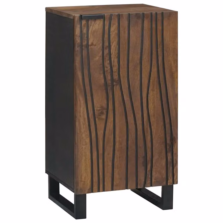 Sideboard vidaXL in legno massello di mango marrone L 40 cm, P 33 cm, H 75 cm