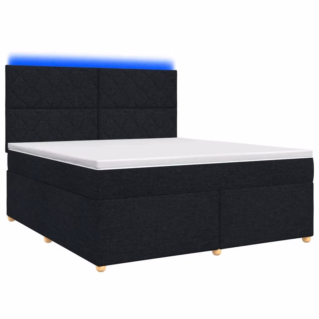 Letto box spring vidaXL con materasso a molle insacchettate e base contenitore, colore nero, L/P: 140 x 200 cm – 2