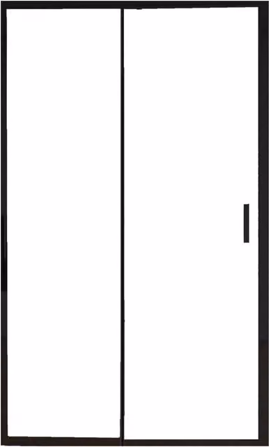 Porta Parete Doccia 100 cm 1 anta Scorrevoli con Profili Neri in Cristallo trasparente 6mm H195 Bonussi Sole