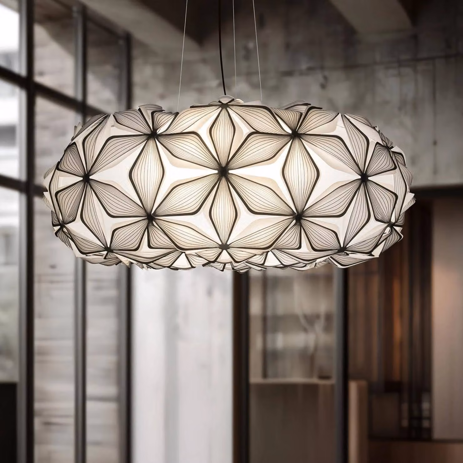 Slamp Lampada a sospensione C'EST LA VIE, dimmerabile, Nero, Soggiorno / Sala da pranzo, Plastica, Design, Lampada a sospensione