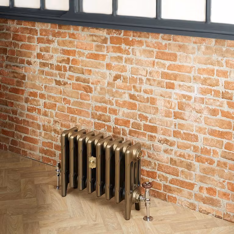 Radiatore Tradizionale in Ghisa a 4 Colonne - Ottone Naturale - 360mm x 263mm