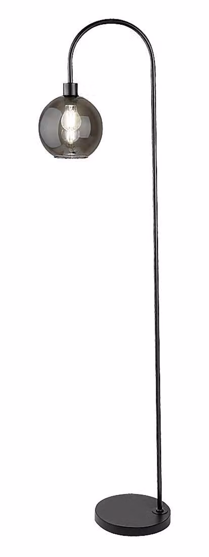 Rabalux 74025 Lampada da terra Ricardo, E27, nero-grigio, rotonda sferica, moderna, ø195mm