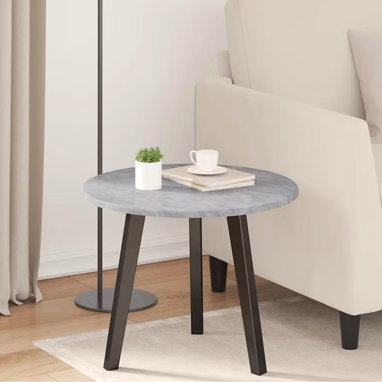Piano del tavolo rotondo vidaXL in legno ingegnerizzato grigio, Ø 50 cm, H 1,5 cm