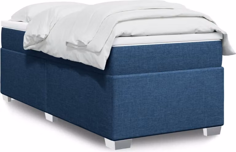 Maison Exclusive - Giroletto a Molle con Materasso Blu 90x190 cm in Tessuto