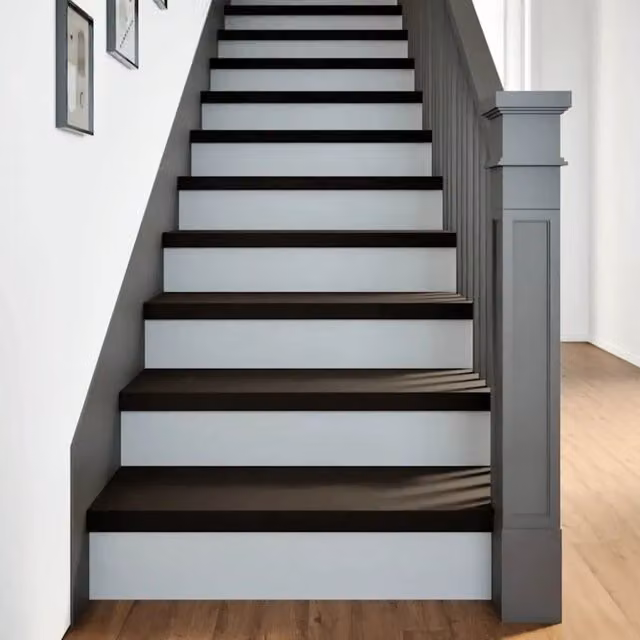 Set di 16 gradini in legno massello di rovere marrone scuro vidaXL L 80 cm, P 30 cm, H 2 cm