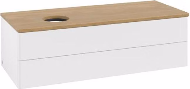 V&B Mobiletto senza struttura frontale Antao 120x36x50cm, WBP hon. Oa, wh. m Lac