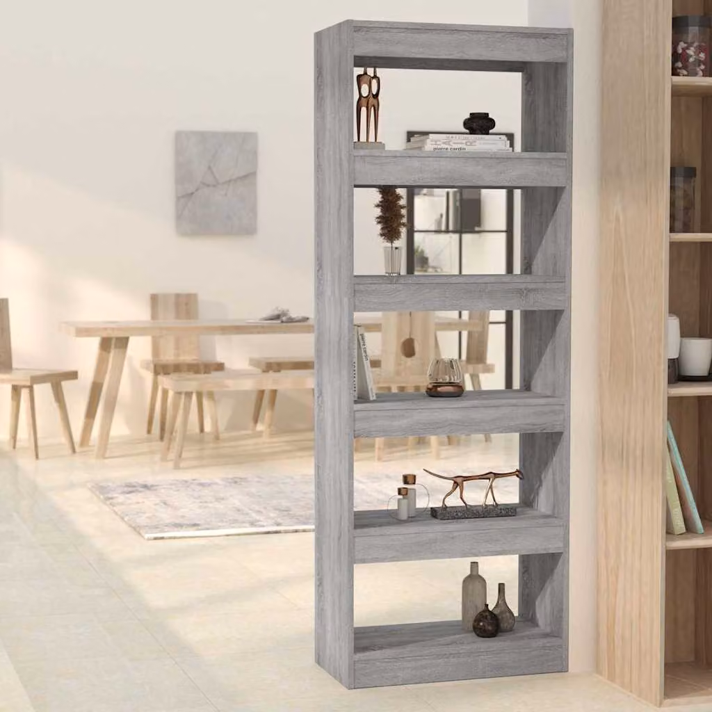 Libreria/Divisorio vidaXL Grigio Sonoma in MDF, L 60 cm x P 30 cm x H 166 cm