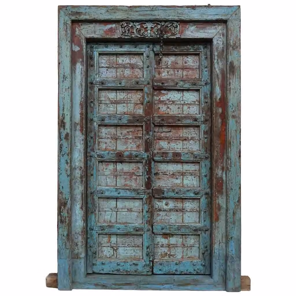 Porta in legno Wanderlust Deco stile antique colore marrone L: 135 cm, P: 20 cm, H: 213 cm – 2