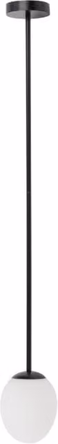 Lampada a sospensione Nowodvorski Lighting Ice Egg nera in vetro e metallo Ø 13 cm
