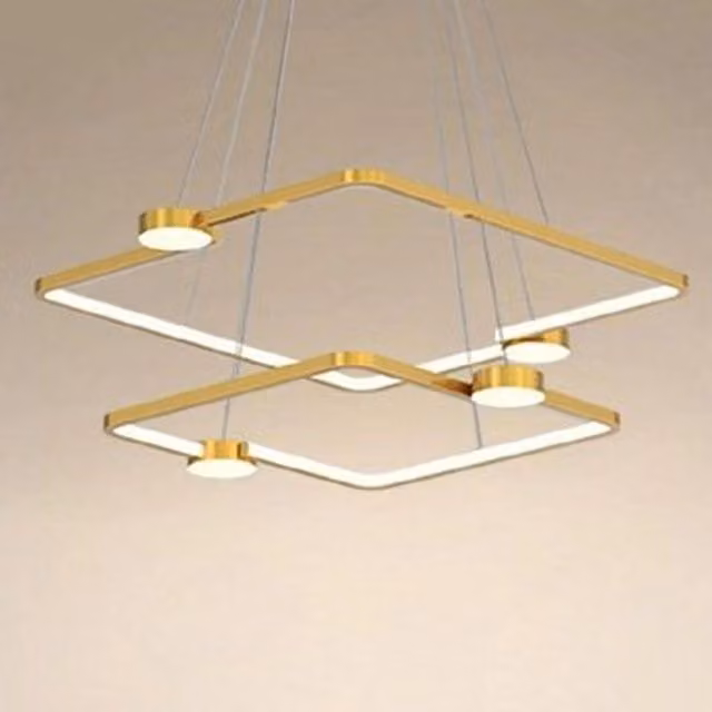 Lampadario a sospensione LED Trade Shop Design Moderno Oro con Telecomando e Altezza Regolabile 60W