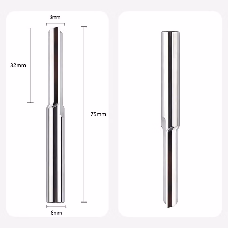 2 frese dritte, diametro 8 mm, lunghezza di taglio 32 mm