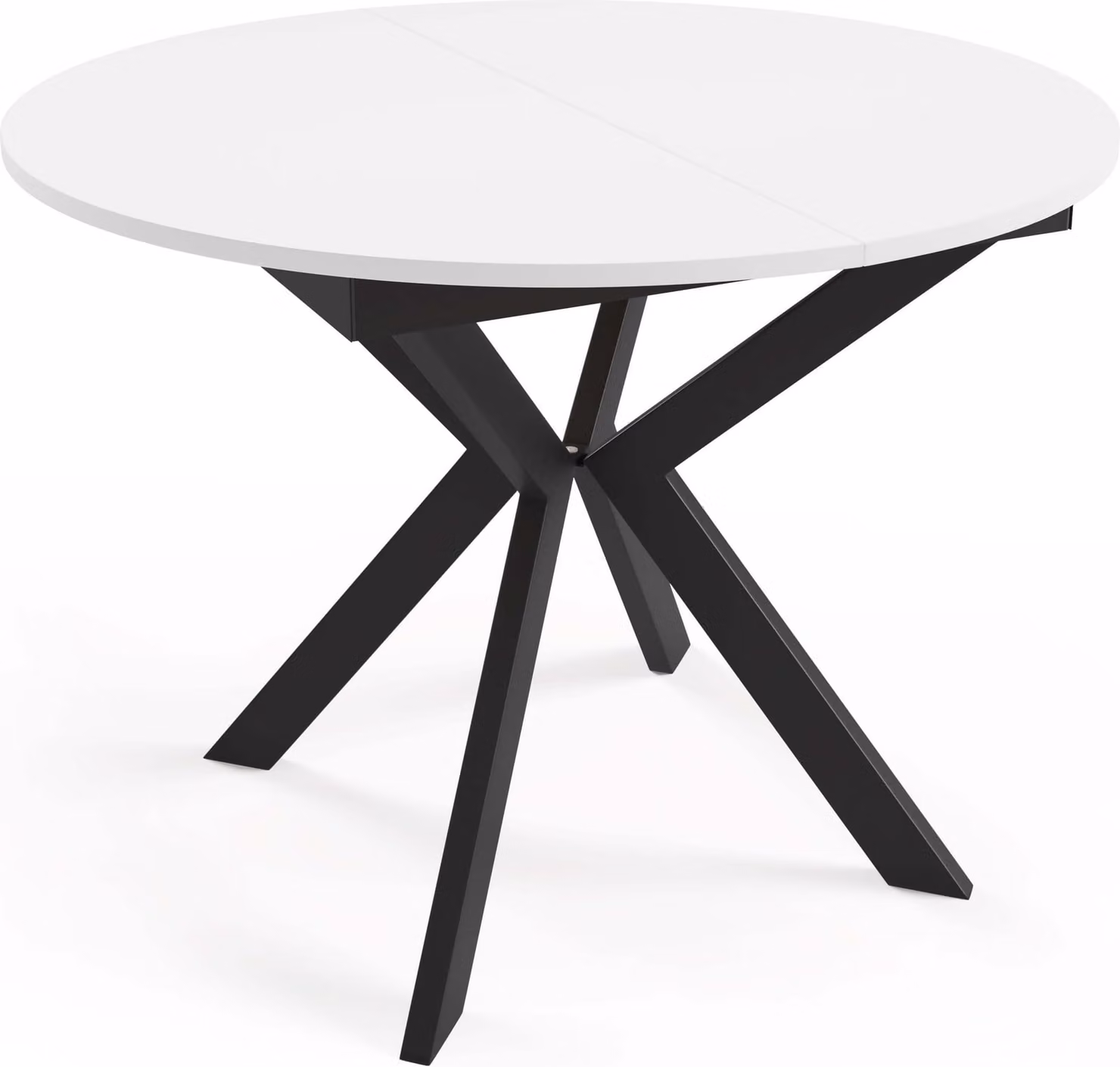 Tavolo da pranzo FURNLUX Leia White 100cm / Colore principale: Bianco / Dimensioni: 100 x 78 x 138 cm