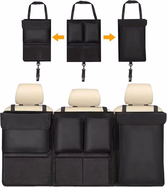 Borsa organizer per bagagliaio, multifunzionale, impermeabile, per SUV, berline e autocarri, 95,5 cm x 45,7 cm, nera