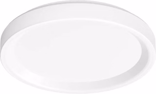 Plafoniera LED Linea Light Iside bianca con finitura in alluminio e plastica