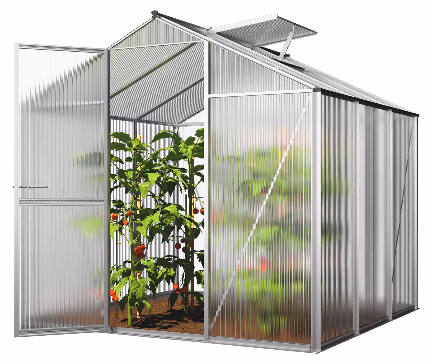 Serra GFP ECO 3 telaio in alluminio 192 x 192 cm, lastre a doppia parete di 8 mm