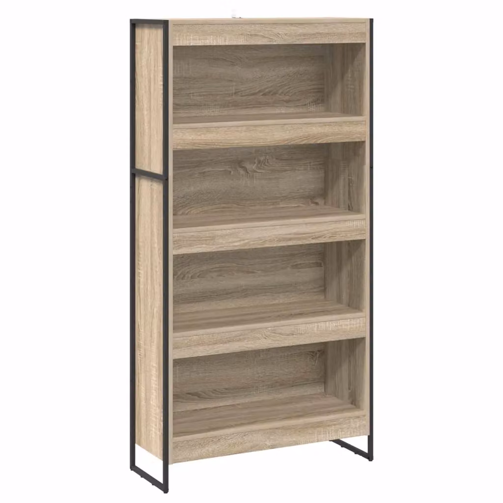 Armadio per Libri Industrial vidaXL in Legno e Metallo, Colore Marrone, L 80 cm x P 30 cm x H 155 cm – 2