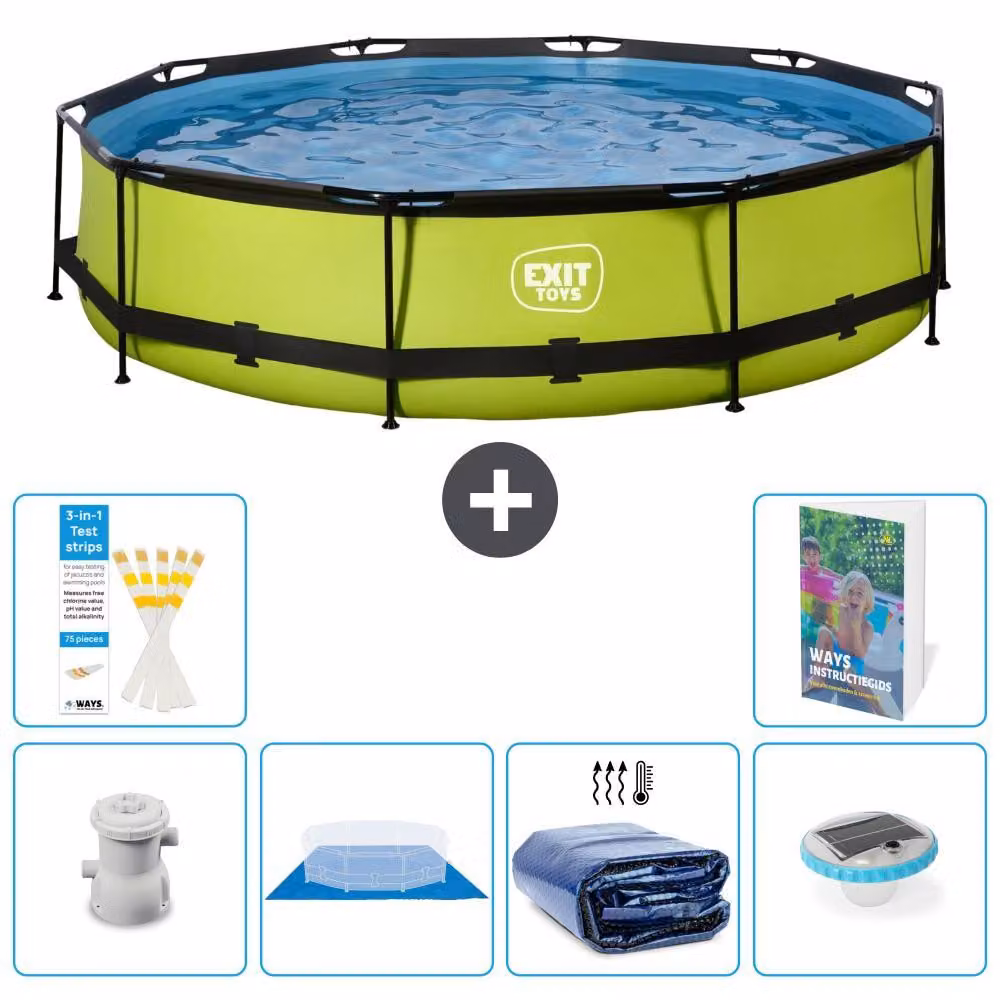 Piscina gonfiabile rettangolare - 360x76 cm - Set da 5 pezzi - Modello S272
