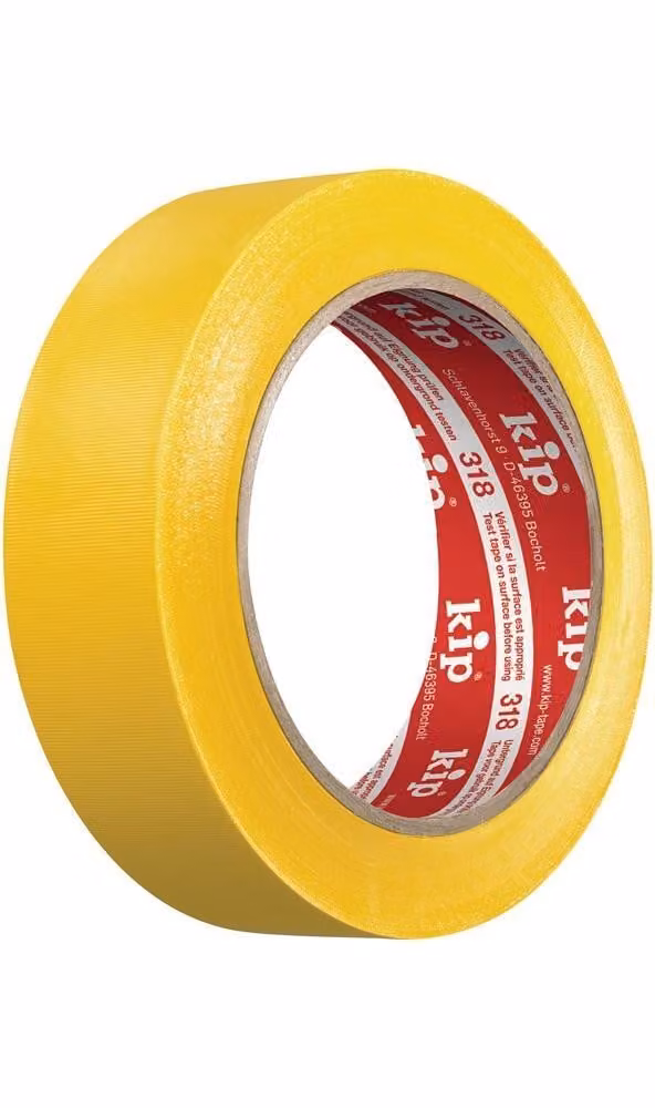 nastro protettivo kip in PVC 318 giallo 50 mm - 318-15