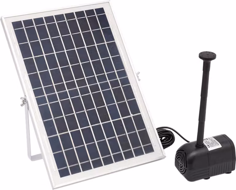 Pompa solare per fontana - 17 V, 10 W - Impermeabile IP68 - Per laghetti da giardino e fontane da cortile - Nera
