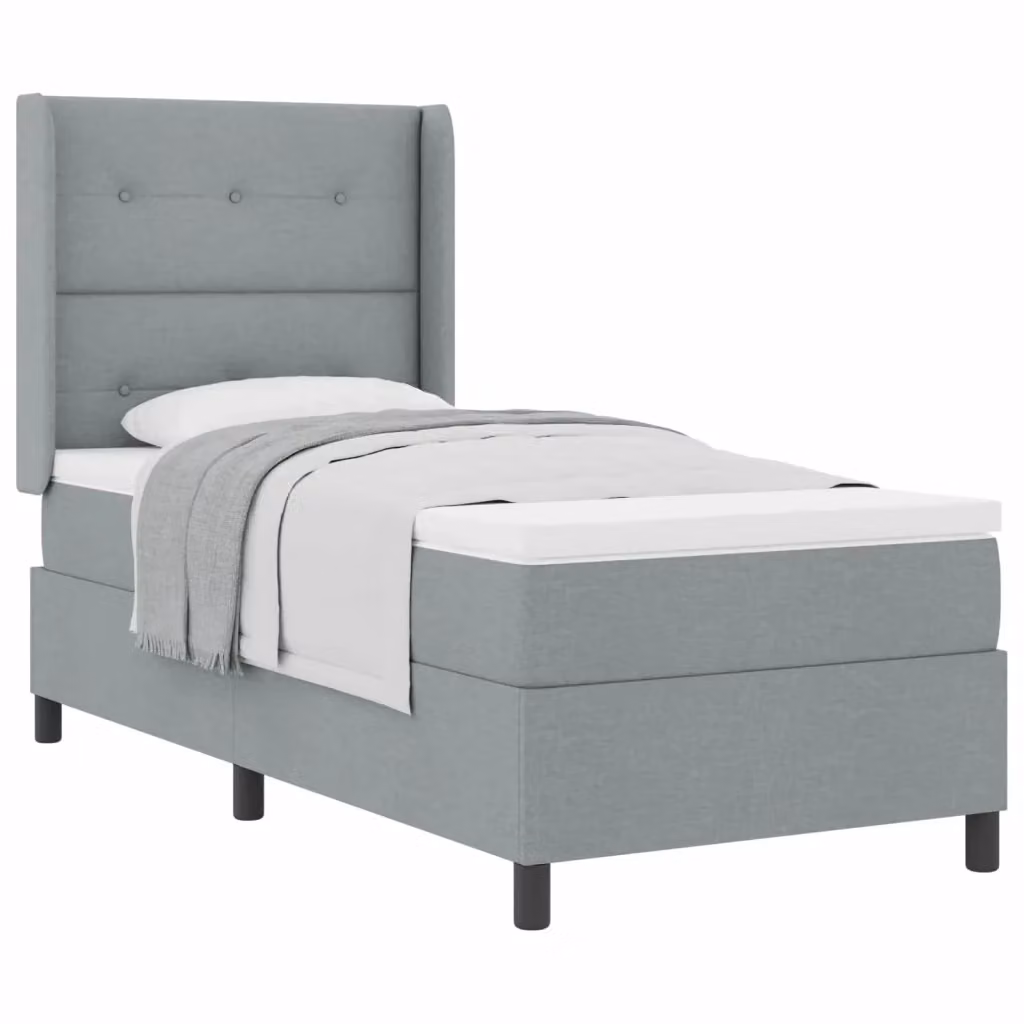 Letto ibrido con materasso vidaXL Grigio, L: 80 cm, P: 200 cm, H: 45 cm – 2