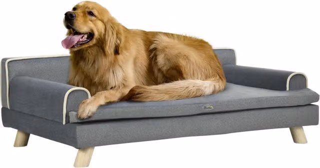 Divano per cani e gatti Minimal in tessuto grigio L: 100 cm, P: 62 cm, H: 32 cm – 1