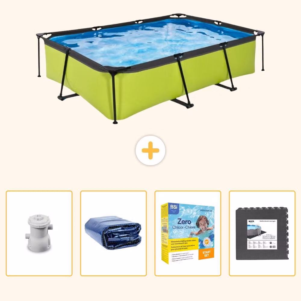 Piscina fuori terra rettangolare - 300x200x65 cm - 5 pezzi - Modello SCB10