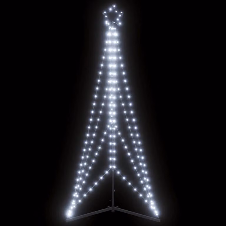 Albero di Natale a LED vidaXL con 363 LED Bianco Freddo, Altezza: 182 cm
