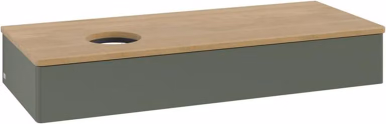 V&B Mobiletto senza struttura frontale, con illuminazione Antao 120x19x50cm, WBP hon. Oa, lea gre. m Lac