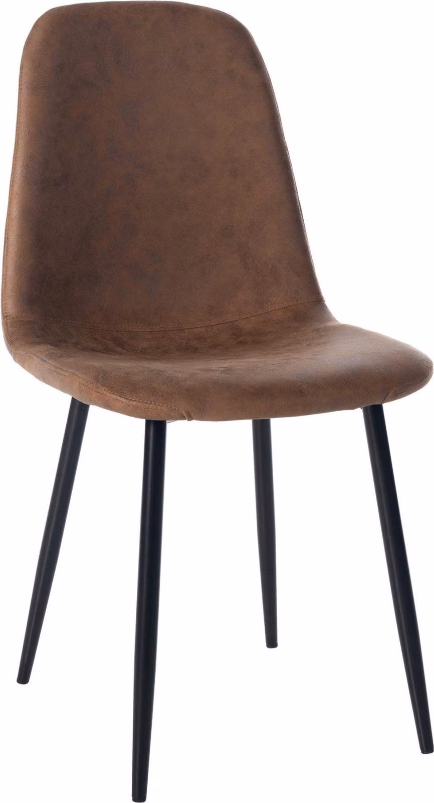 Sedia da pranzo - Sedia da pranzo - Imbottitura e cura confortevoli - Design amichevole | Colore: Marrone | Materiale: Pelle finta vintage